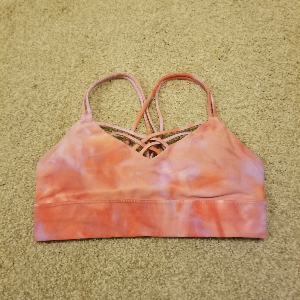 Joy Lab Women's Pink Tie-Dye Sport's Bra SM